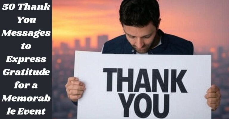 50 Thank You Messages to Express Gratitude for a Memorable Event