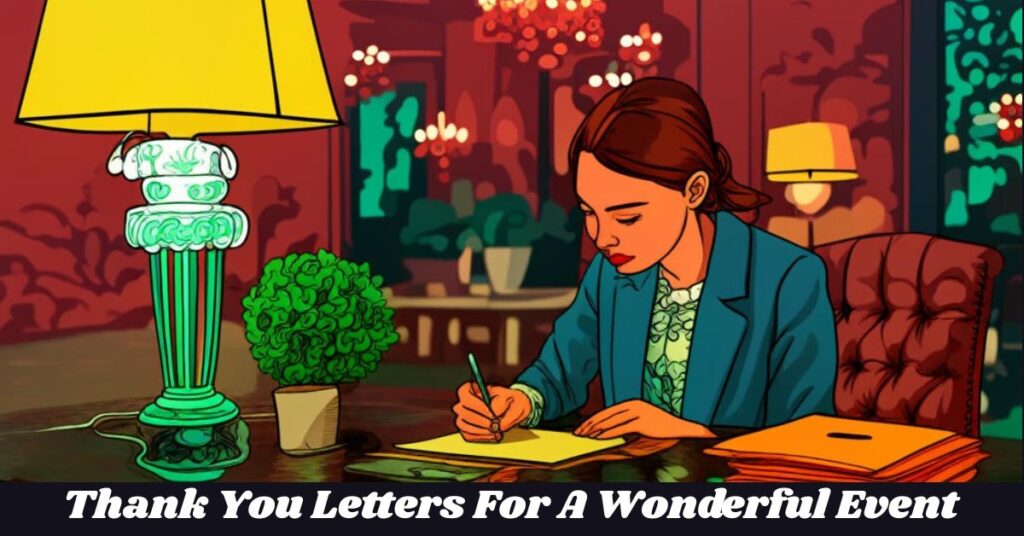 Thank You Letters For A Wonderful Event