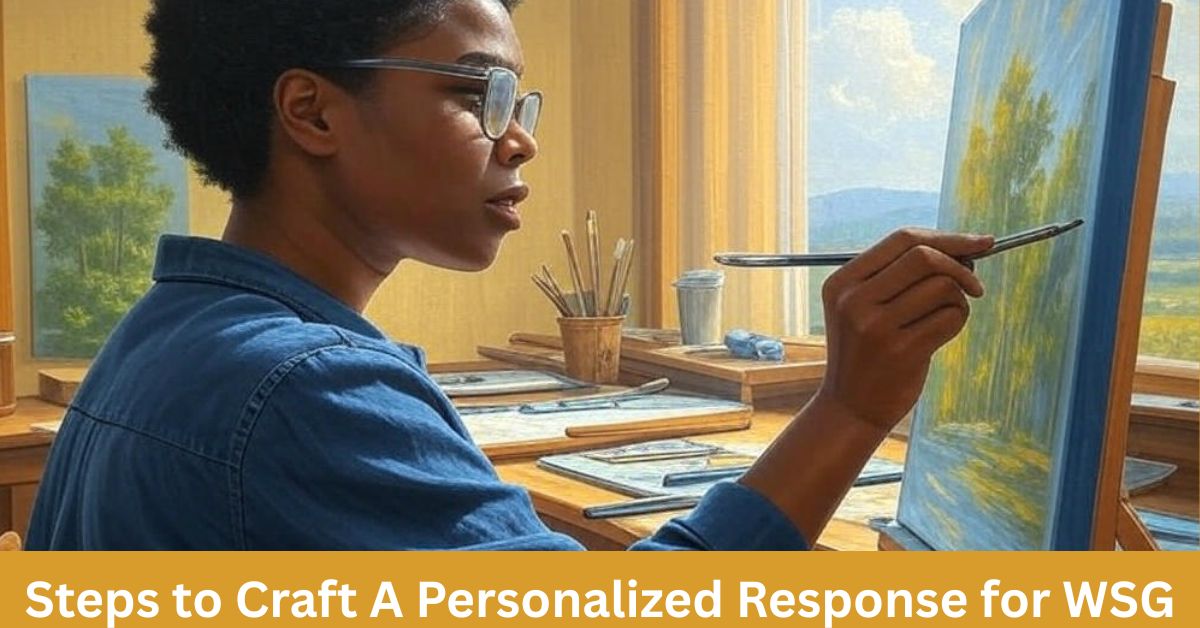 Steps to Craft A Personalized Response for WSG Steps to Craft A Personalized Response for WSG