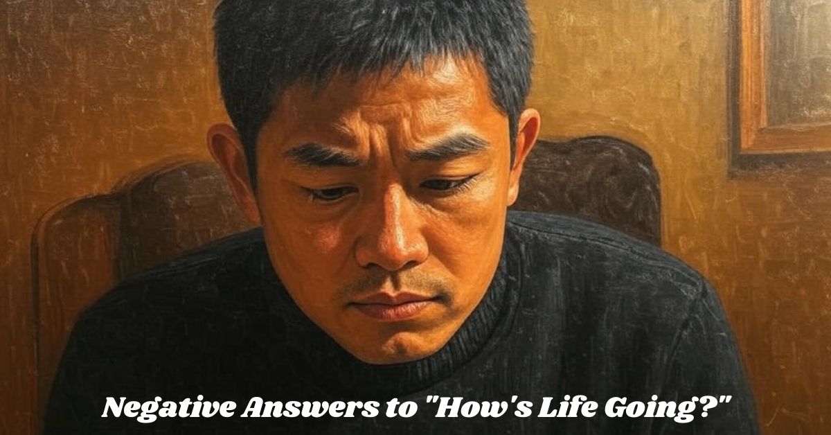 Negative Answers to "How's Life Going?" Negative Answers to "How's Life Going?"