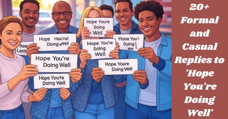 20+ Formal and Casual Replies to 'Hope You're Doing Well'