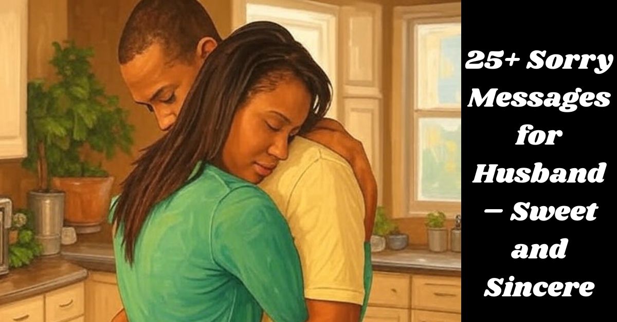 25+ Sorry Messages for Husband – Sweet and Sincere